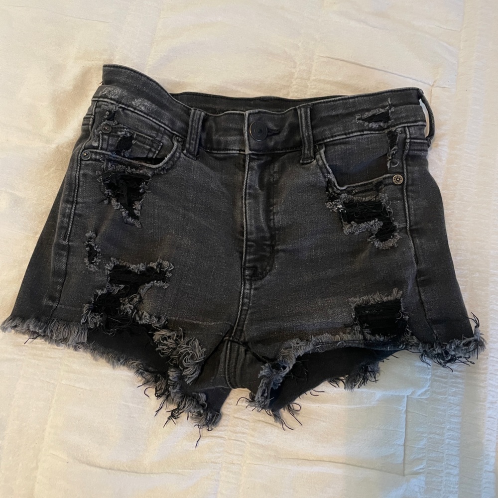 Distressed AE Denim Shorts